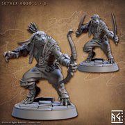 Kobold Fighter with Bow, Dual Scimitars PC NPC DnD | 28mm, 32mm, 54mm, 75mm Scale Miniature | Dungeons and Dragons | Artisan Guild - Only-Games