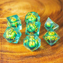 Liquid Core Green Snake Eye Dice