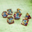 Blue Dinosaurs Filled/inclusion Dice Set