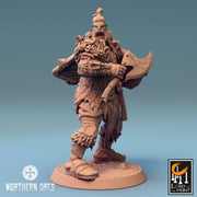 Orc Fighter Barbarian Dual Battle Axes, Half-Orc | Scales: 28mm | 32mm |54mm| 75mm | 100mm  Megaboss | Dungeons& Dragons 5e | Pathfinder | - Only-Games