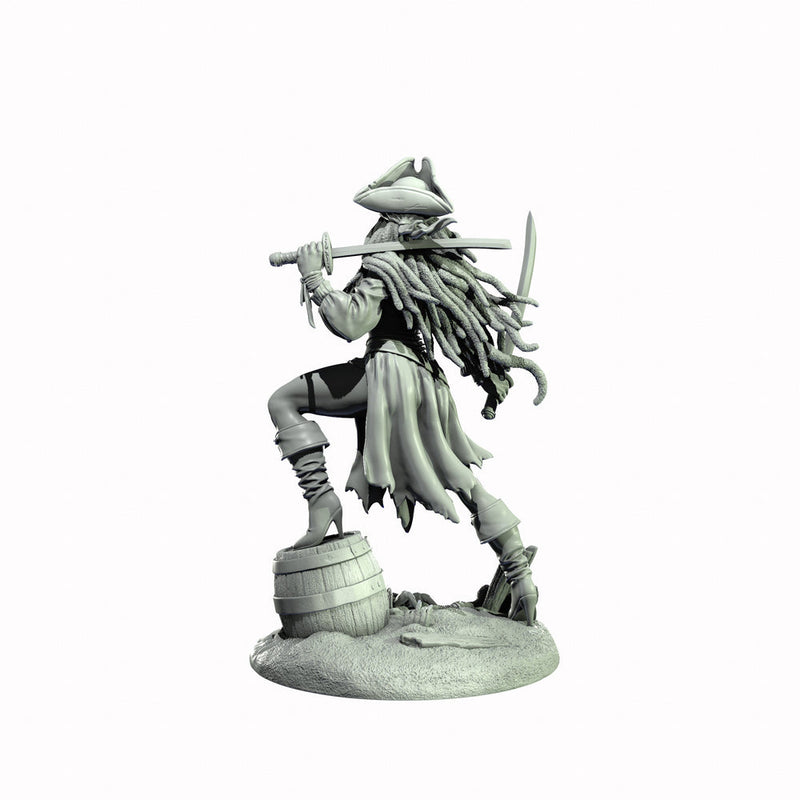 Human Female Pirate, Swashbuckler Rogue, Thief PC NPC Miniature NSFW Topless & Nude versions | 28mm,32mm,54mm,75mm,100mm Scales |DnD 5e - Only-Games