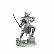 Human Female Pirate, Swashbuckler Rogue, Thief PC NPC Miniature NSFW Topless & Nude versions | 28mm,32mm,54mm,75mm,100mm Scales |DnD 5e - Only-Games