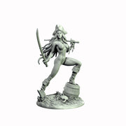 Human Female Pirate, Swashbuckler Rogue, Thief PC NPC Miniature NSFW Topless & Nude versions | 28mm,32mm,54mm,75mm,100mm Scales |DnD 5e - Only-Games