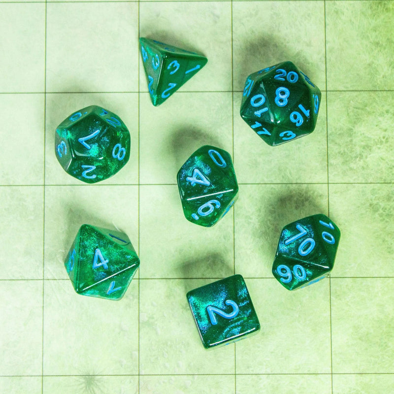 Moss Shimmer Dice Set