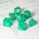 Turquoise Shimmer Dice Set