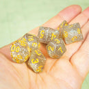 Silver and Gold Glitter Dice Set