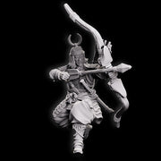 Human Fighter Samurai Sharpshooter, Ranger | Miniature 28mm,32mm,54mm, 75mm,100mm Scale Pathfinder Figure/ DnD Figurine unpainted - Only-Games