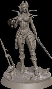 Female Elf Echo Knight Fighter Bladesinger, Rogue Topless NSFW PC NPC Unpainted mini 28mm, 32mm,54mm,75mm,100mm Scale |Dungeons & Dragons 5e - Only-Games