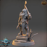 Viking Human Ranger Fighter Axe & Sword PC NPC | 28mm,32mm,54mm,75mm, 100mm Scales | Dungeons and Dragons | Pathfinder | Daybreak Miniatures - Only-Games