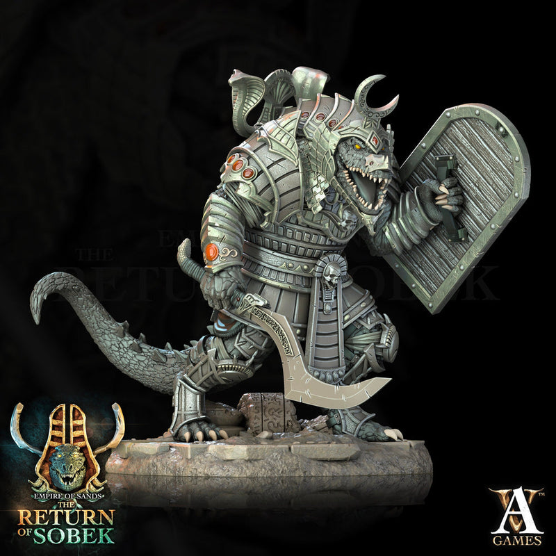 Lizardfolk Crocodilian Lizardman | 28mm, 32mm, 54mm, 75mm, 100mm Scale Resin Miniature | Dungeons and Dragons 5e Miniatures | Pathfinder | - Only-Games