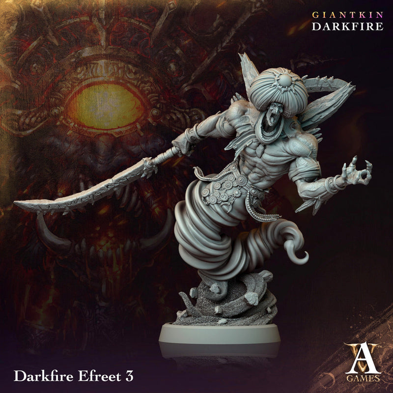 Djinni, Dao, Efreeti, Genie | 28mm, 32mm,54mm,75mm,100mm Scales | Dungeons and Dragons 5e figure | Pathfinder | Archvillain Games - Only-Games