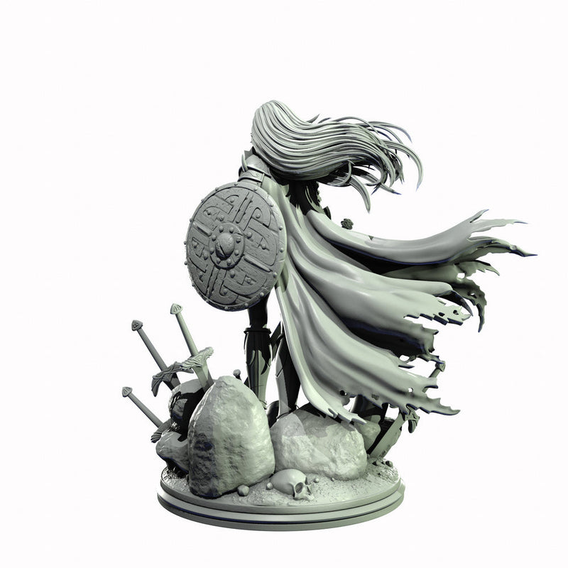 Female Human Paladin , PC NPC Miniature | NSFW Topless & Nude versions | 28mm, 32mm,54mm, 75mm, 100mm Scales |DnD 5e - Only-Games