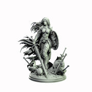 Female Human Paladin , PC NPC Miniature | NSFW Topless & Nude versions | 28mm, 32mm,54mm, 75mm, 100mm Scales |DnD 5e - Only-Games