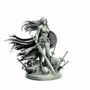 Female Human Paladin , PC NPC Miniature | NSFW Topless & Nude versions | 28mm, 32mm,54mm, 75mm, 100mm Scales |DnD 5e - Only-Games