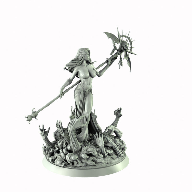 Necromancer, Wizard, Warlock, Sorcerer , PC NPC Miniature | NSFW Topless & Nude versions | 28mm, 32mm,54mm, 75mm, 100mm Scales | DnD 5e - Only-Games