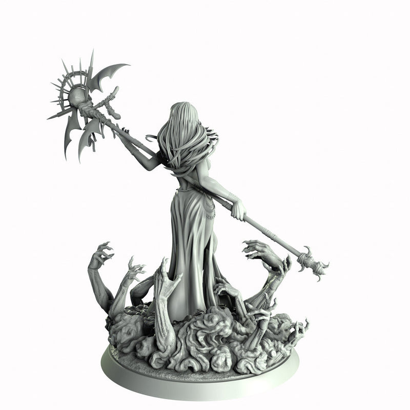 Necromancer, Wizard, Warlock, Sorcerer , PC NPC Miniature | NSFW Topless & Nude versions | 28mm, 32mm,54mm, 75mm, 100mm Scales | DnD 5e - Only-Games