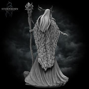 Female Elf Fey Druid,  PC / NPC Miniature | 28mm, 32mm, 54mm,75mm, 100mm Scales | Pathfinder Figure | DnD | Figurine unpainted | - Only-Games