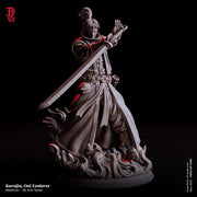 Fighter Demon Hunter Warlock Hexblade,  PC / NPC  | 28mm, 32mm,54mm75mm,100mm Scales | Mini -D&D 5e Pathfinder Figurine | Flesh of Gods - Only-Games
