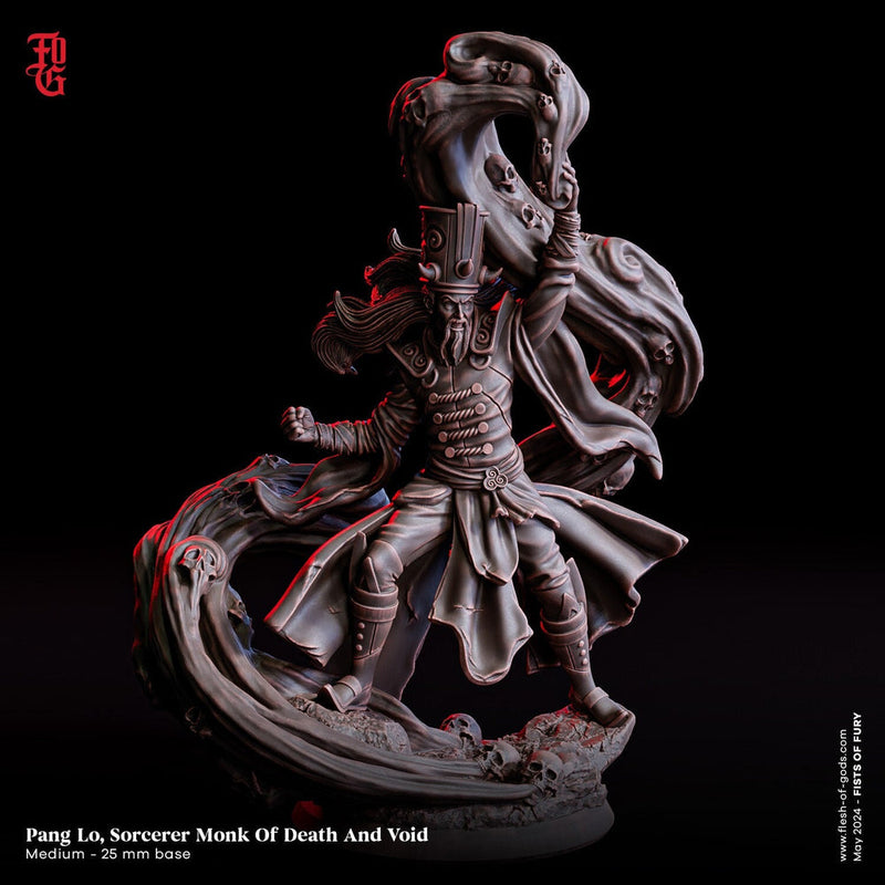 Sorcerer Necromancer Monk, Wizard, Warlock | 28mm, 32mm,54mm,75mm,100mm Scales Player Character Mini D&D5e Pathfinder Figure | Flesh of Gods - Only-Games
