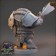BearFolk Fighter Werebear Humanoid  Scales: 28mm, 32mm,54mm,75mm,100mm | D&D 5e | Dungeons and Dragons | Pathfinder | Daybreak Miniatures - Only-Games