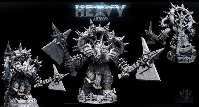 Fighter Barbarian Goliath Heavy Armor | 28mm,32mm,54mm, 75mm Scales | Dungeons and Dragons | Pathfinder | Tabletop RPG | Mini Monster Mayhem - Only-Games