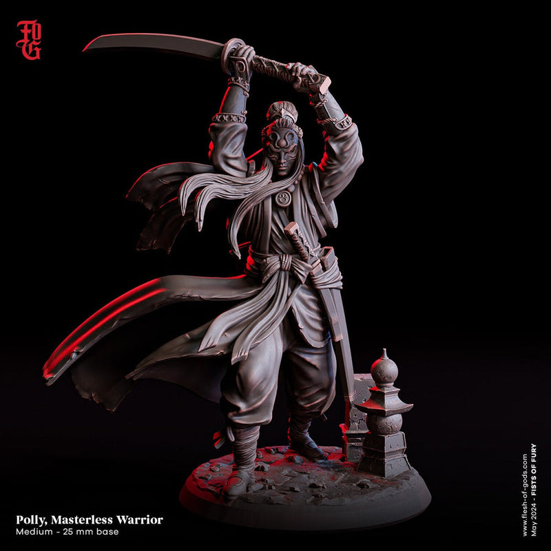 Fighter Demon Hunter Warlock Hexblade,  PC / NPC  | 28mm, 32mm,54mm75mm,100mm Scales | Mini -D&D 5e Pathfinder Figurine | Flesh of Gods - Only-Games