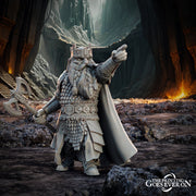 Dwarf King Fighter Battle Axe Miniature | Dungeons and Dragons 5e | 28mm,32mm,54mm,75mm, 100mm Scale | Pathfinder Mini for Painting - Only-Games