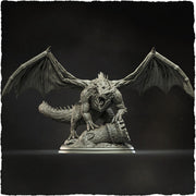 Chromatic Green Dragon (4 sizes) D&D  Miniature |  250mm Long,  250mm Wing Span | Resin Dragon Statue | Figurine | Dungeons and Dragons 5e - Only-Games