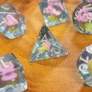 Blue Pink Mushroom Dice Set