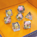 Blue Pink Mushroom Dice Set