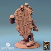 Orc Fighter Barbarian Battle Hammer and Shield, Half-Orc | Scales: 28mm,32mm ,,54mm,75mm,100mm  Megaboss | Dungeons & Dragons 5e |Pathfinder - Only-Games