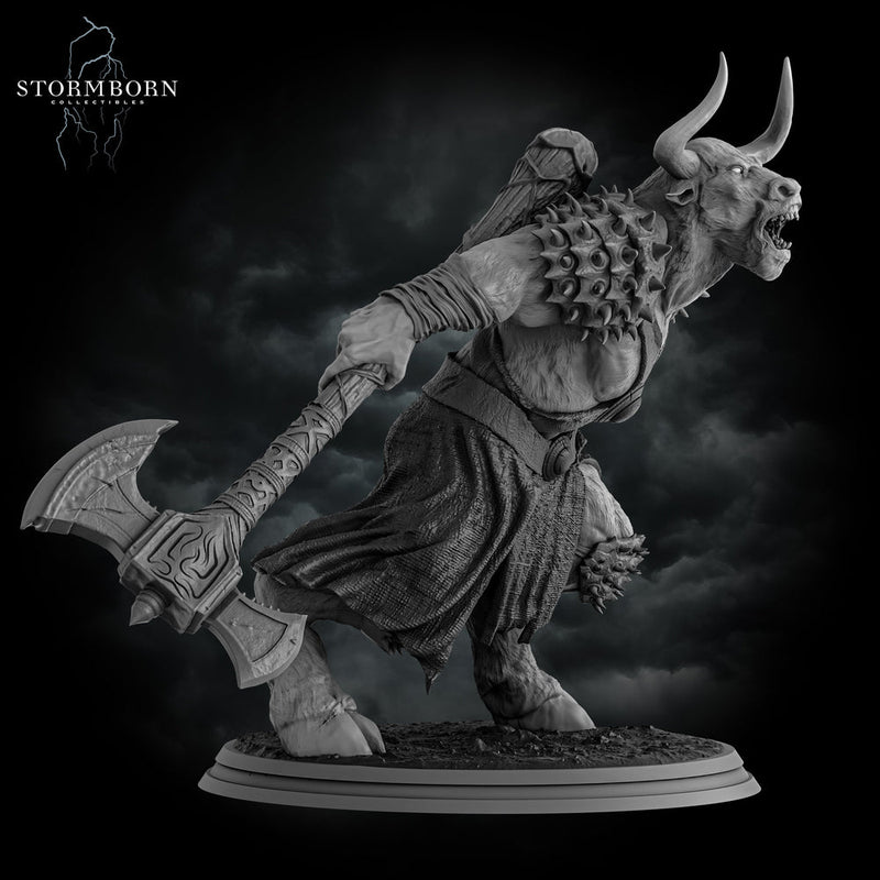 Minotaur Warrior War Chief | Scales: 28mm,32mm,54mm,75mm,100mm | D&D 5e Megaboss | Dungeons and Dragons | Pathfinder | Daybreak Miniatures - Only-Games