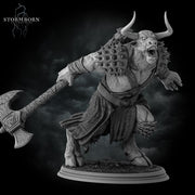 Minotaur Warrior War Chief | Scales: 28mm,32mm,54mm,75mm,100mm | D&D 5e Megaboss | Dungeons and Dragons | Pathfinder | Daybreak Miniatures - Only-Games