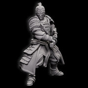 Human Fighter Samurai Kensa with Katana & Armor | DnD Miniature 28mm,32mm,54mm, 75mm,100mm Scale Pathfinder Figure/ DnD Figurine unpainted - Only-Games