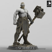 Barbarian Human / Goliath, Ranger,Fighter, with Big Hammer, DnD Unpainted Miniature| 28mm, 32mm,54mm,75mm,100mm Scales | Dungeons & Dragons - Only-Games
