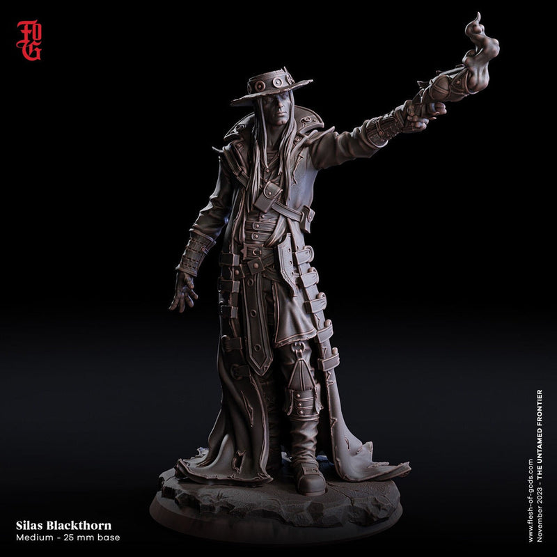 Human Gunslinger Fighter Rogue PC NPC | 28mm, 32mm,54mm,75mm,100mm Scales | Player Character D&D5e Pathfinder Figurine |Flesh of Gods - Only-Games