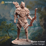 Elf Male Ranger Fighter Sharpshooter PC / NPC | 28mm, 32mm,54mm, 75mm, 100mm Scales | Dungeons and Dragons | Pathfinder | DM Stash - Only-Games