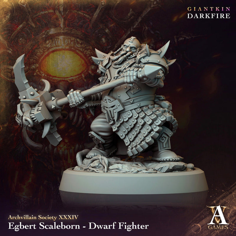 Dwarf Fighter, Paladin, Artificer Resin Miniatures | Dungeons & Dragons | 28mm, 32mm,54mm,75mm,100mm Scale | Pathfinder | Archvillain games - Only-Games