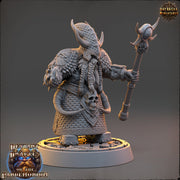 Dwarf Duergar Cleric Wizard | D&D 5e| 28mm,32mm,54mm, 75mm, 100mm Scale | Pathfinder Mini for Painting | Daybreak Miniatures - Only-Games