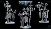 Paladin Cleric Fighter Knight Unpainted Miniature | 28mm, 32mm, 54mm,75mm, 100 Scales | Dungeons and Dragons | Pathfinder - Only-Games