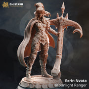 Female Elf Fighter Sharpshooter, Moon Elf,  Eladrin Mini | 28mm,32mm,54mm,75mm,100mm Scale | Resin Dungeons and Dragons D&D 5e  | Pathfinder - Only-Games
