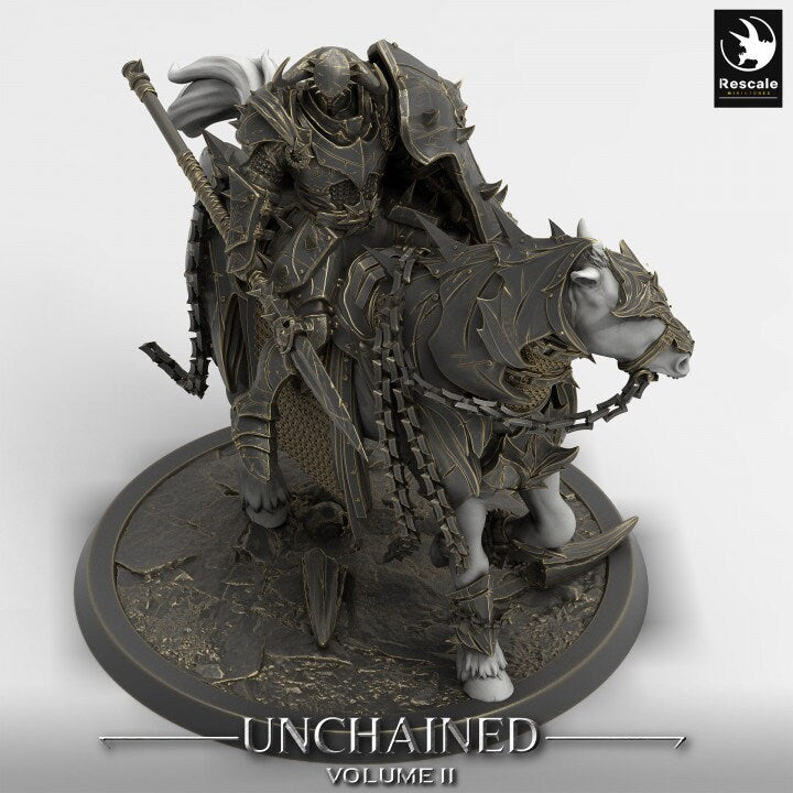 Chaos Knight Mounted on Horse Spear , Oathbreaker Paladin |  Dungeons and Dragons 5e  | 28mm,32mm,54mm,75mm Scale | Pathfinder - Only-Games