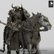 Chaos Knight Mounted on Horse Spear , Oathbreaker Paladin |  Dungeons and Dragons 5e  | 28mm,32mm,54mm,75mm Scale | Pathfinder - Only-Games