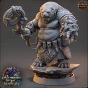 Druid BearFolk  Werebear Humanoid  Scales: 28mm, 32mm,54mm,75mm,100mm | D&D 5e | Dungeons and Dragons | Pathfinder | Daybreak Miniatures - Only-Games