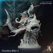 Triton, Sea Elf mounted on Fish Monster | 28mm, 32mm Scales | Archvillain Games | Dungeons and Dragons 5e Pathfinder |Underwater Adventure - Only-Games