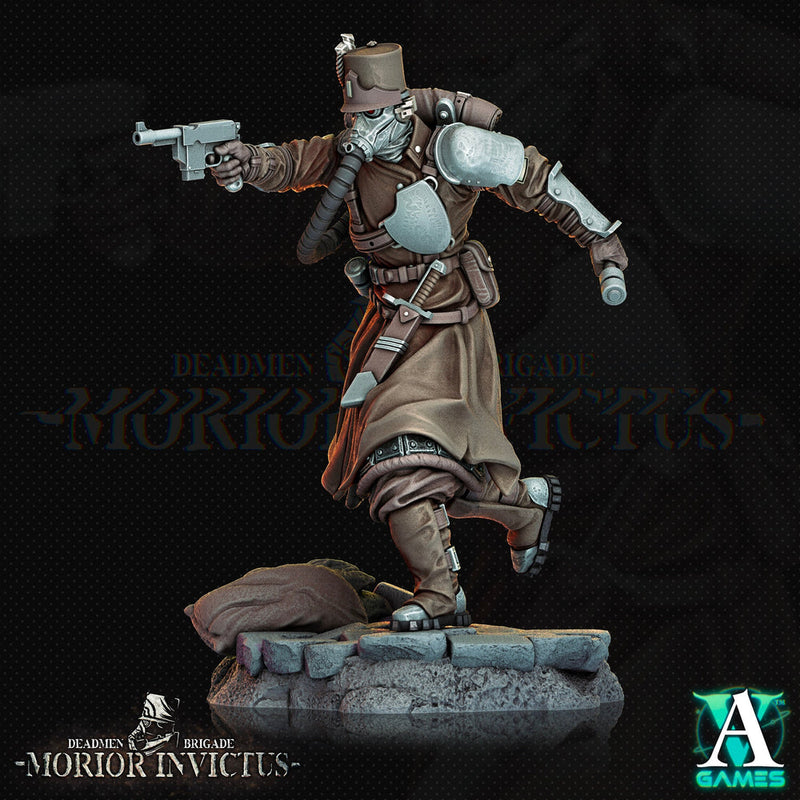 Sci-Fi Miniature Light Infantry Army Veteran | 28mm,32mm, 54mm, 75mm,100mm Scales | Resin Mini | Morior Shocktrooper TPG | Archvillain Games - Only-Games