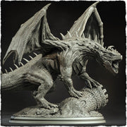 Chromatic Green Dragon (4 sizes) D&D  Miniature |  250mm Long,  250mm Wing Span | Resin Dragon Statue | Figurine | Dungeons and Dragons 5e - Only-Games