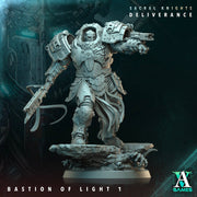 Sci-Fi Miniature Space Knight, Bastion of Light | 28mm,32mm, 54mm, 75mm,100mm Scales | Resin Mini | Archvillain Games - Only-Games