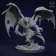 Dragonborn Winged Paladin with Sword | 28mm,32mm,54mm,75mm Scale |Resin Miniature | Dungeons and Dragons D&D 5e  | Pathfinder |Flesh of Gods - Only-Games
