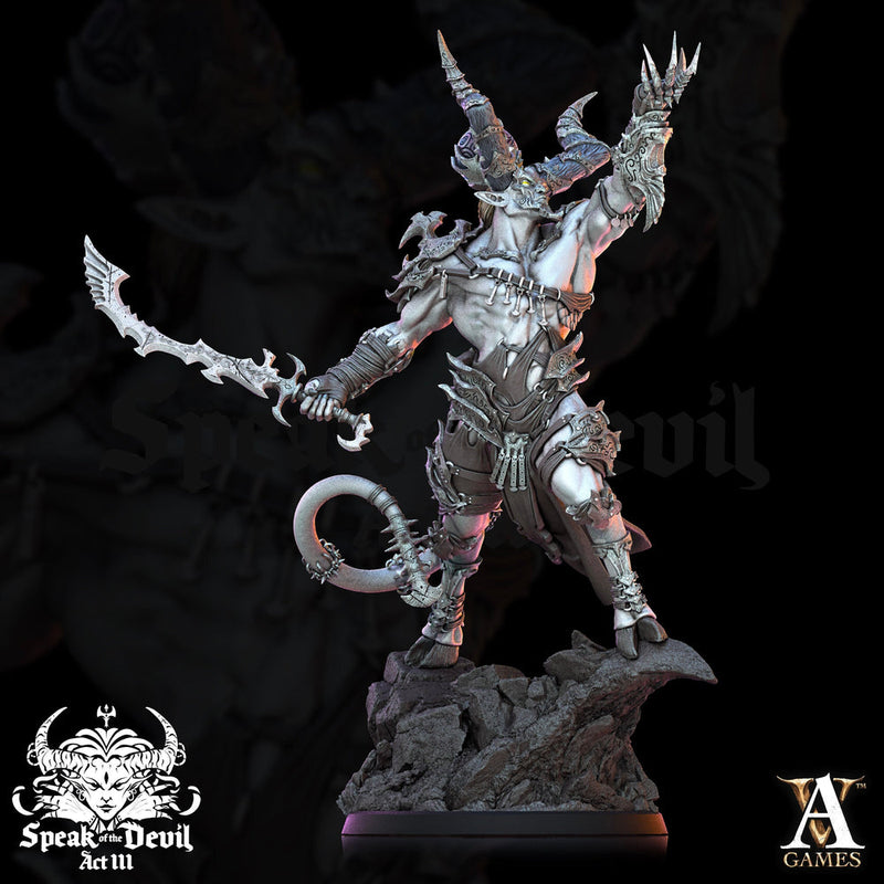 Archdevil, Demon Lord Fiend, Devil | 28mm,32mm,54mm,75mm Scale  - Boss Monster Mini D&D 5e - Pathfinder Figurine | Archvillain games - Only-Games